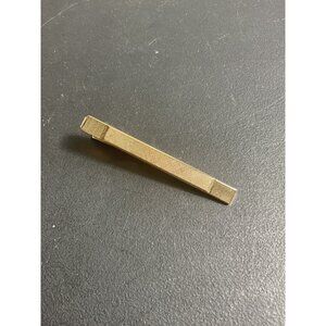 Vintage Gold Tone Tie Clip For Men Geometric Pattern Secure Grip